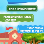 Pengumuman Hasil PPPDB SMK N 1 Pracimantoro tahun pelajaran 2024-2025